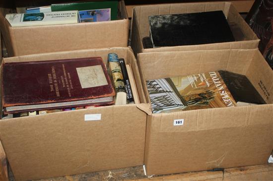 Four boxes of mixed books